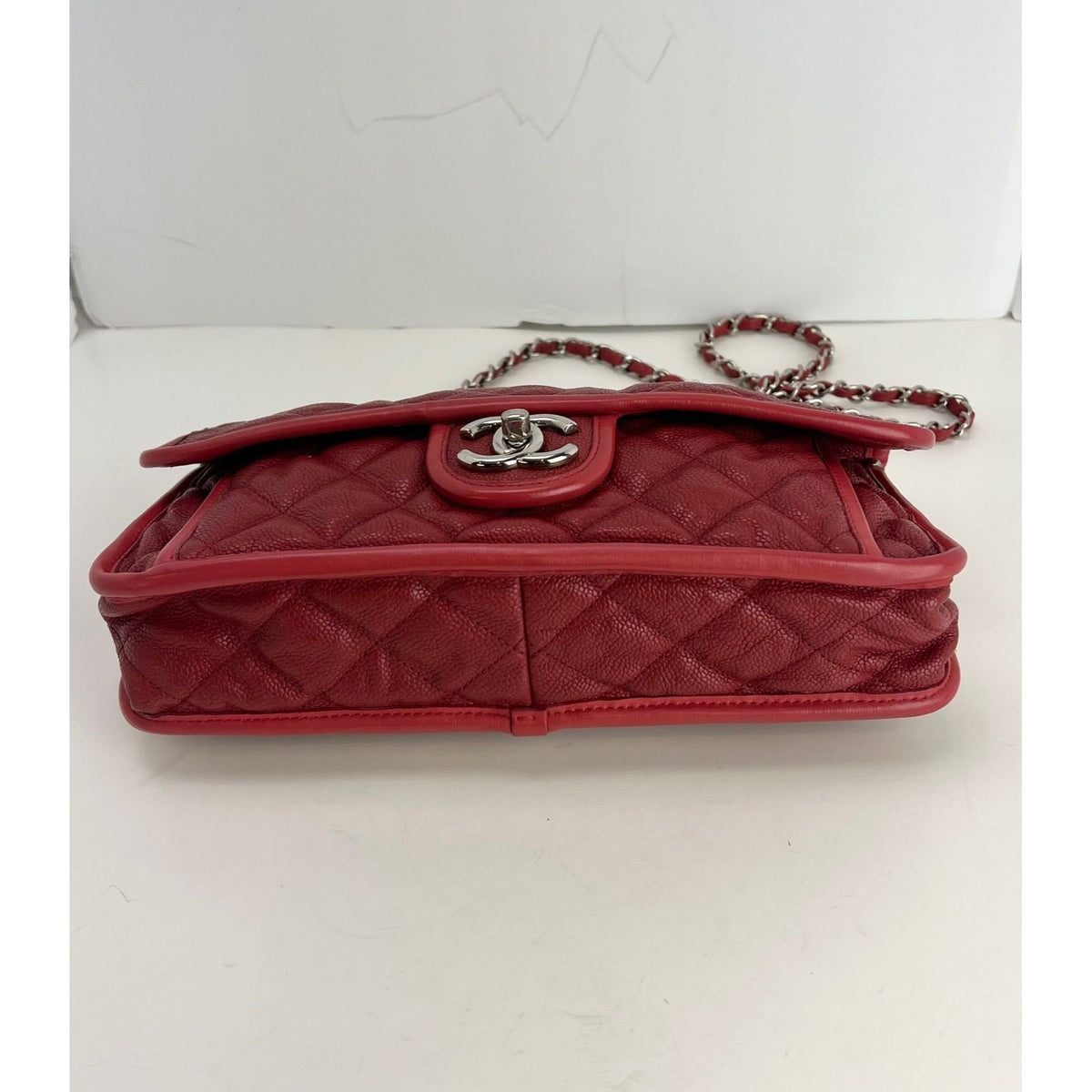 Chanel Red French Riviera Flap Bag | Caviar