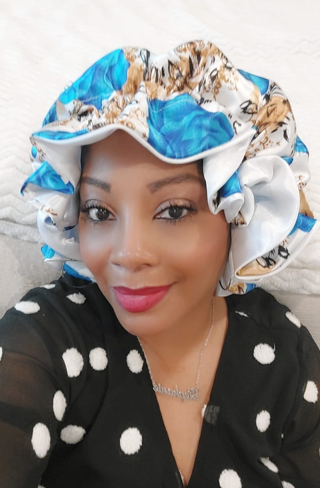 Garden Peach All Satin Bonnet