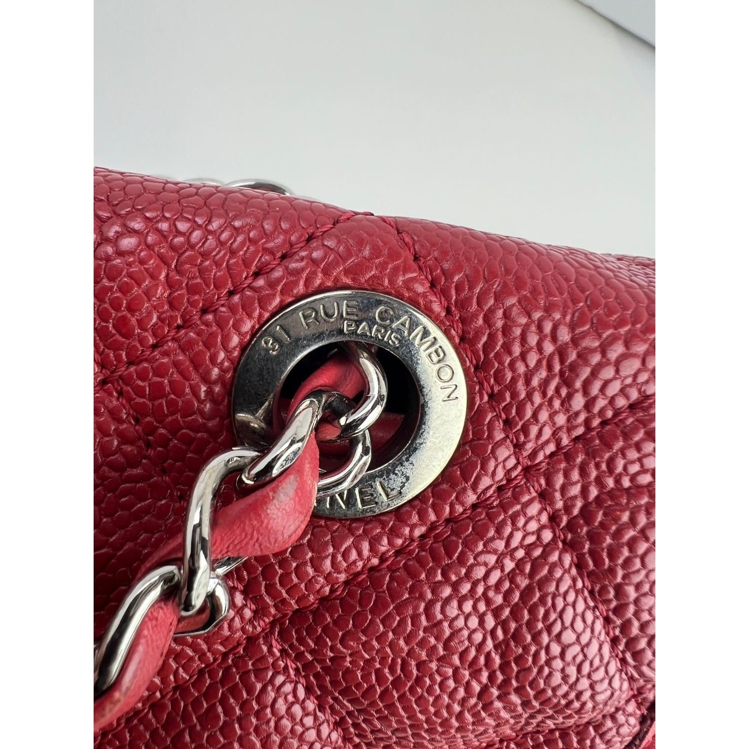 Chanel Caviar Quilted Medium French Riviera Red Flap