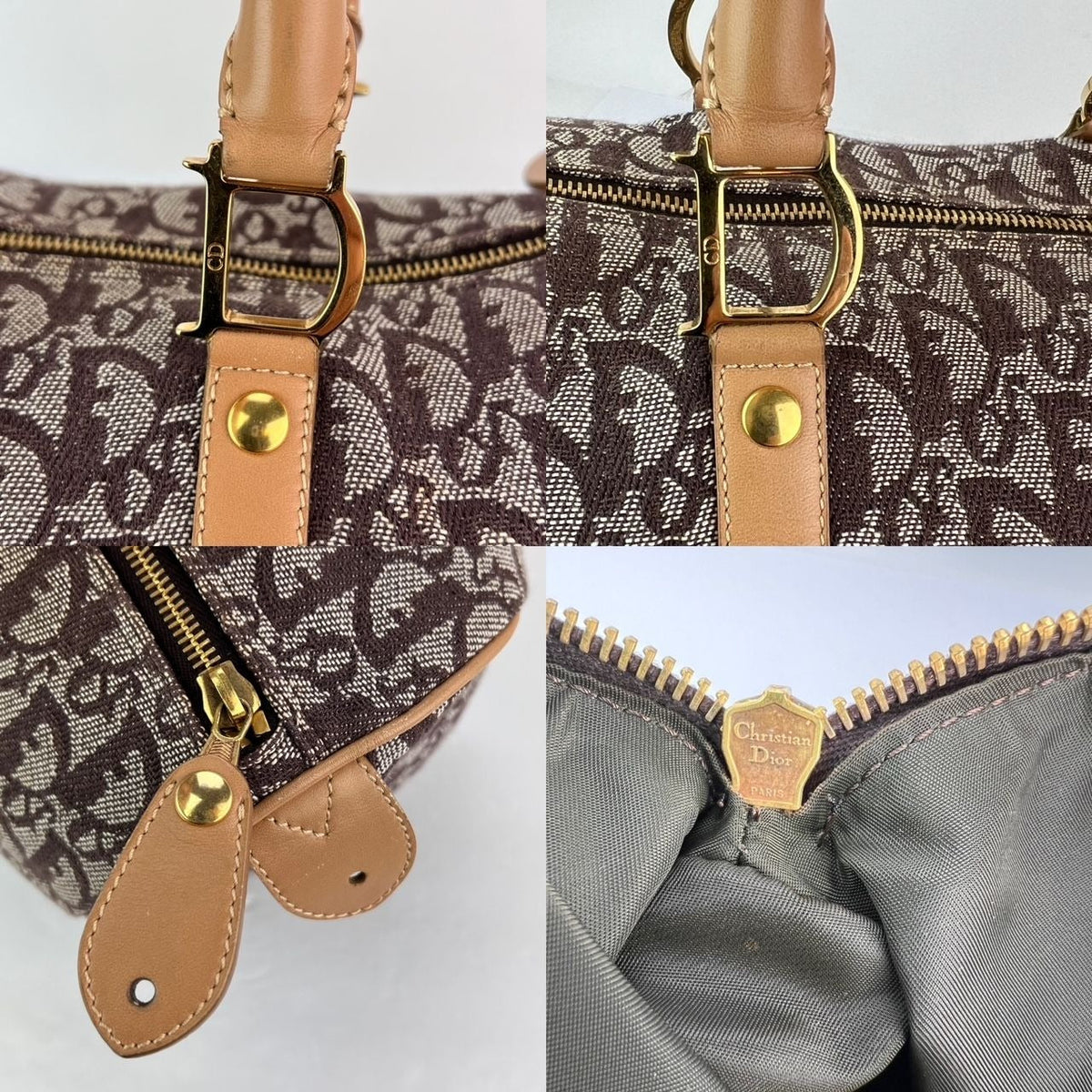 Christian Dior Medium Canvas Handbag