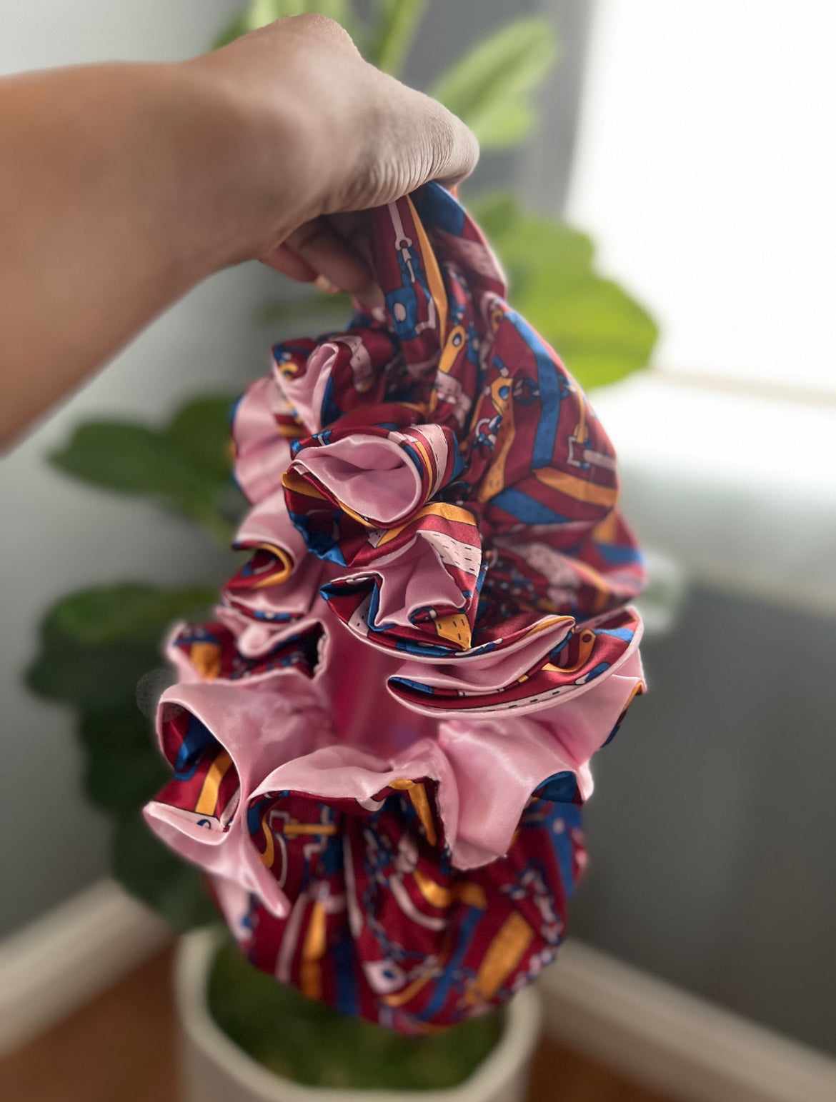 Garden Peach All Satin Bonnet