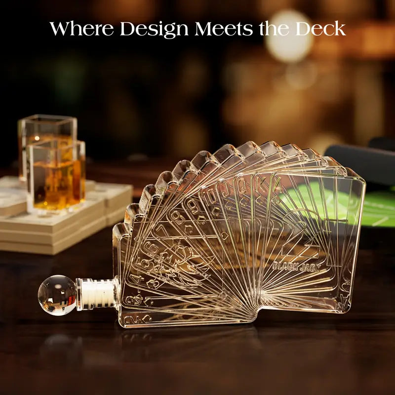 Poker Night Whiskey Decanter Set