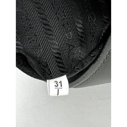 Prada Grey Leather Hobo Bag