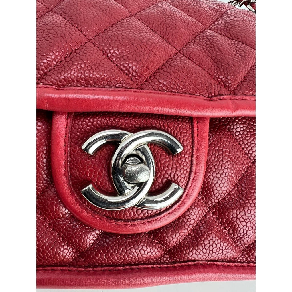Chanel Caviar Quilted Medium French Riviera Red Flap