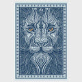 Alter 3D Lion Tapestry