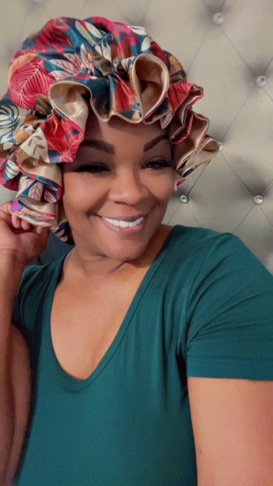 Garden Peach All Satin Bonnet