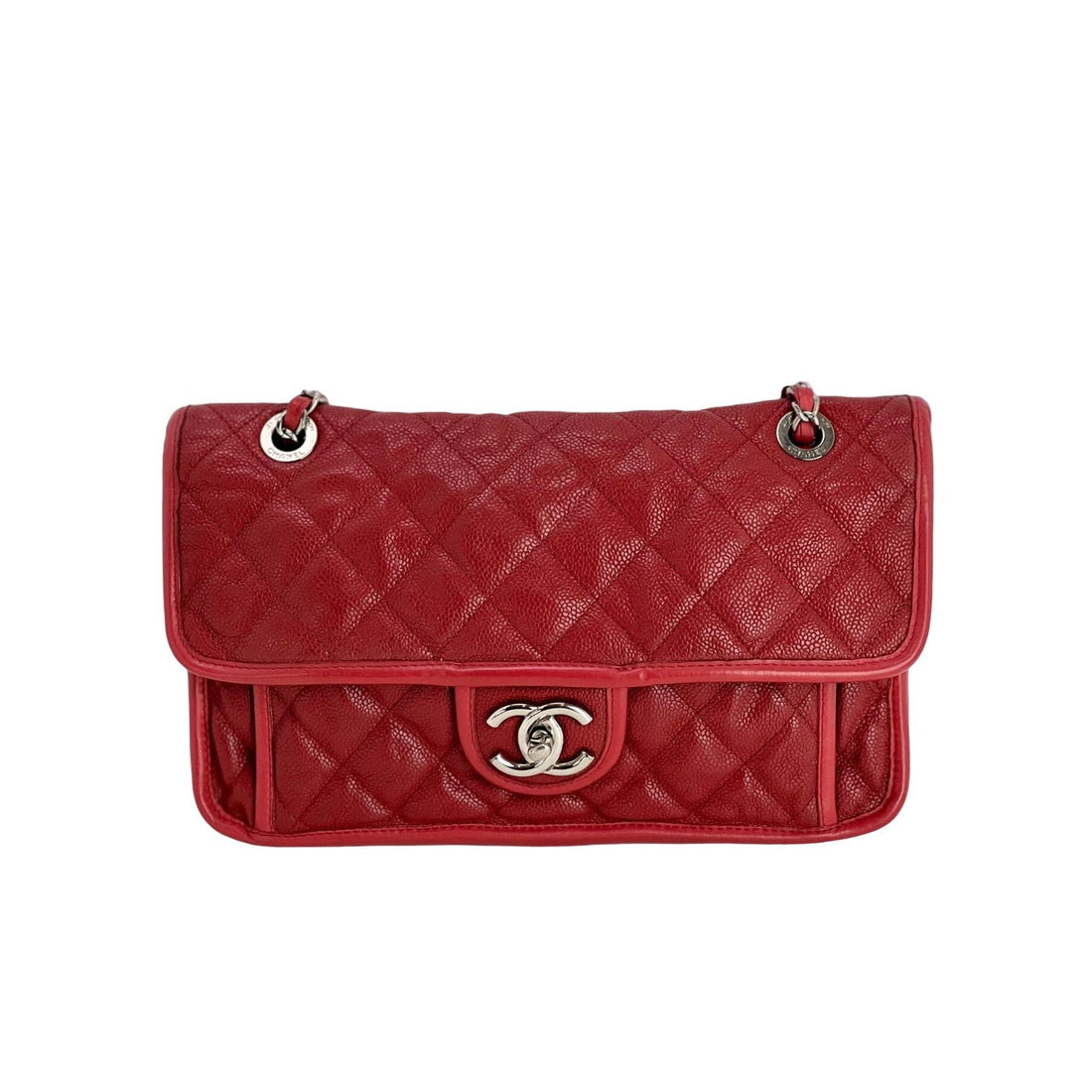 Chanel Red French Riviera Flap Bag | Caviar