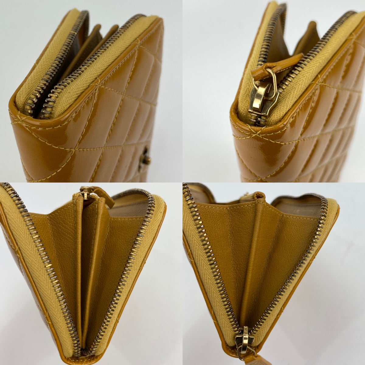 Chanel Yellow Patent Leather Wallet