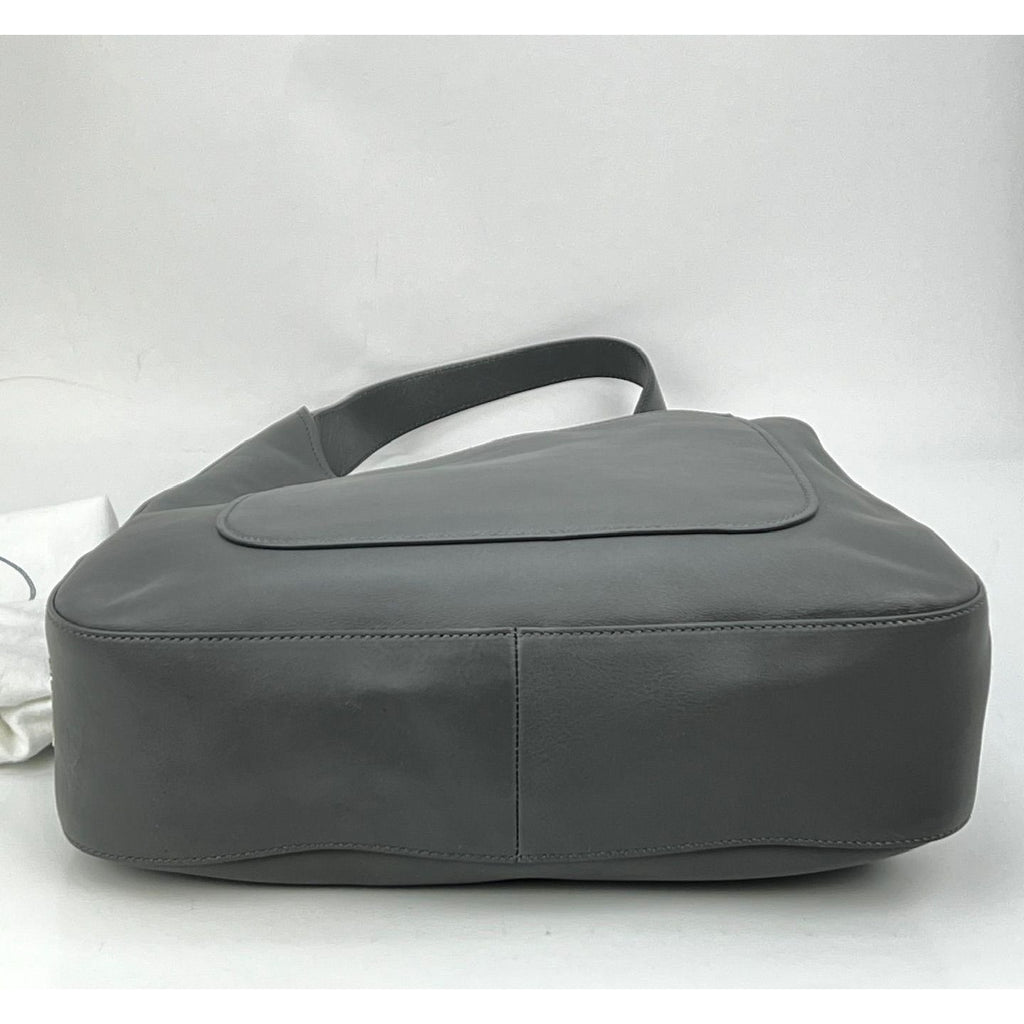 Prada Vitello Daino grey Hobo Bag