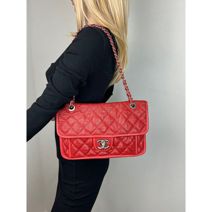 Chanel Red French Riviera Flap Bag | Caviar