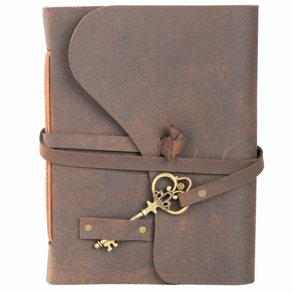 Vintage Leather Journal With Key