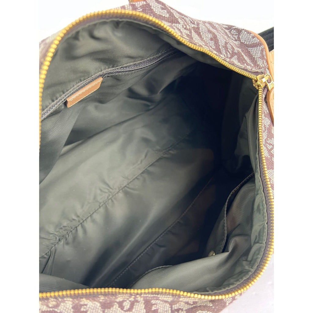 Christian Dior Vintage Trotter Diorissimo Medium Brown Boston Bag