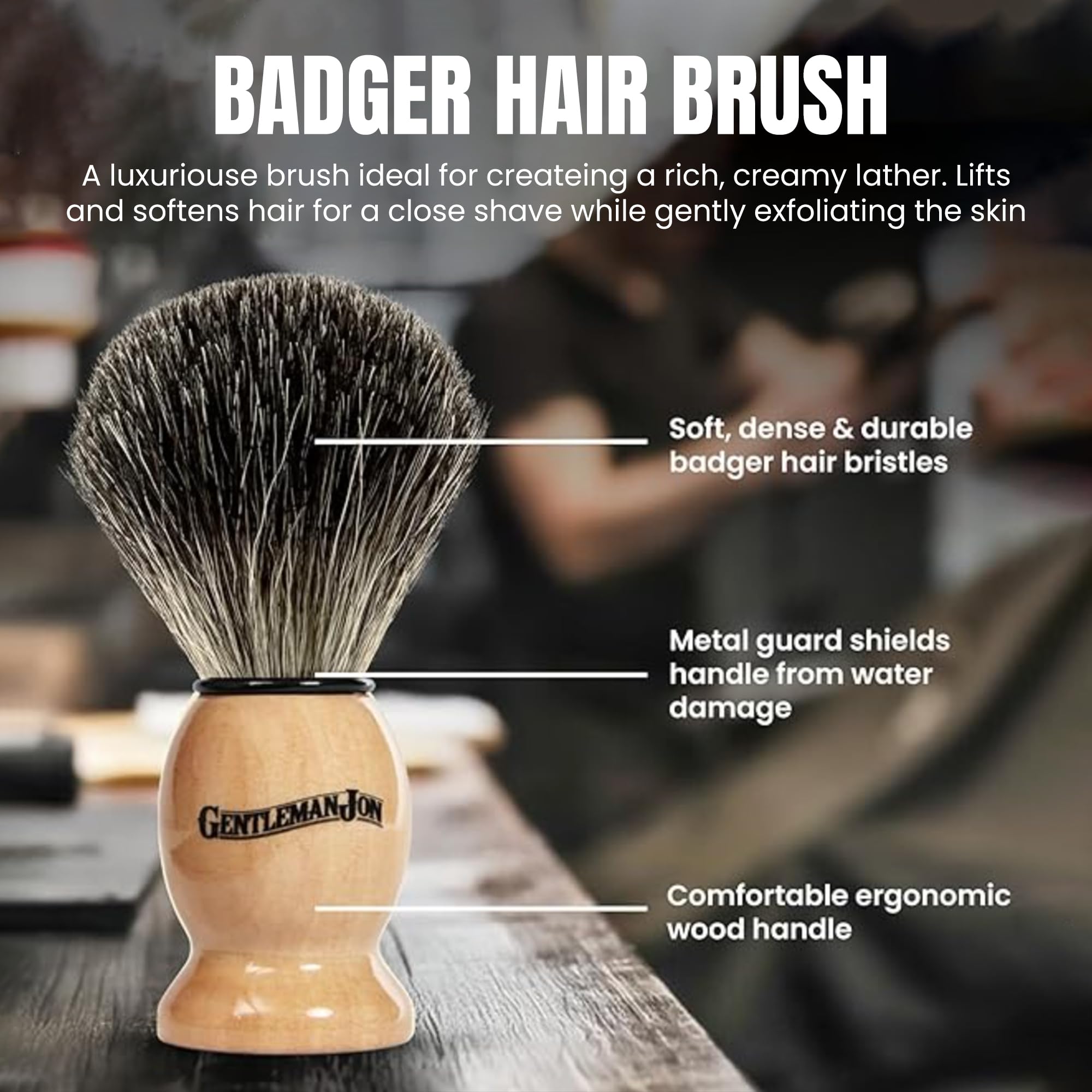 Gentleman Jon Safety Razor Shaving Kit | Vintage Wet Shave Grooming Set for Men - Includes: Safety Razor, Hair Shaving Brush, Alum Block, Shave Soap, Bowl & Double Edge Razor Blades