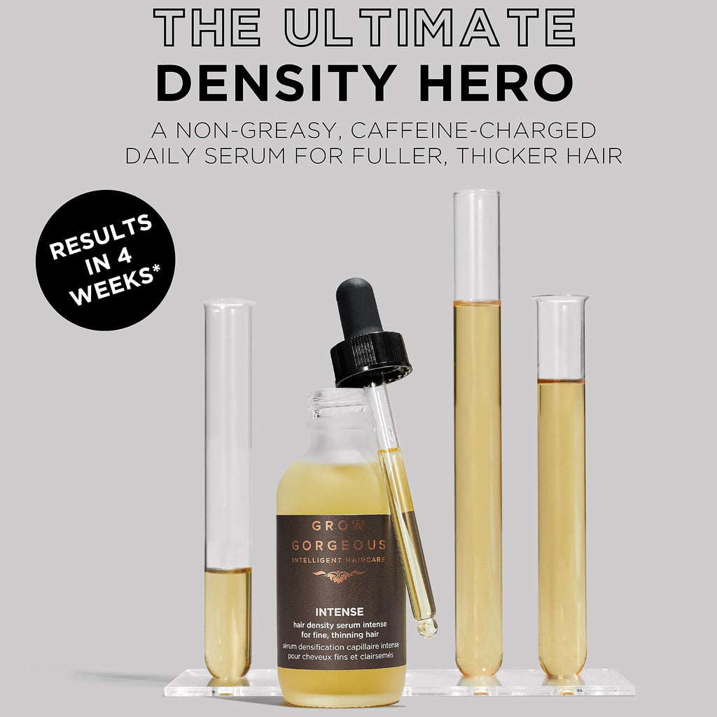 Grow Gorgeous Density Serum Intense - Hair Growth Serum With Caffeine. For Thin and Damaged Hair. Increases Thickness Of Each Strand By Up To 13%. 2 Fl Oz