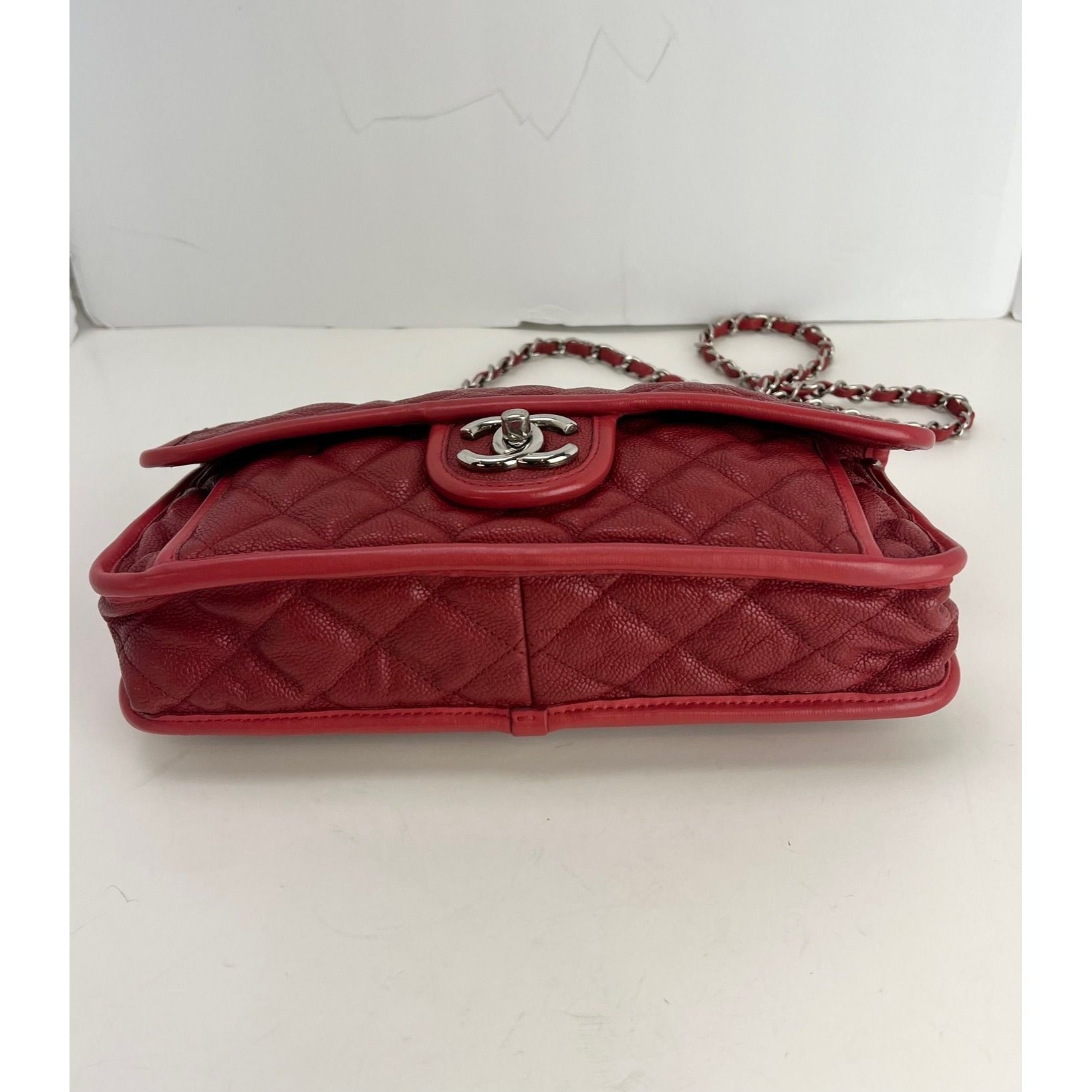 Chanel Caviar Quilted Medium French Riviera Red Flap