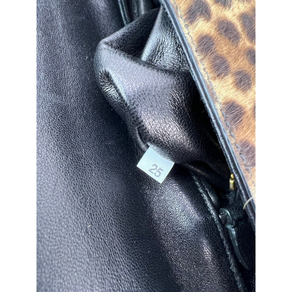 Prada Cavallino Leopard calf Hair Shoulder Bag