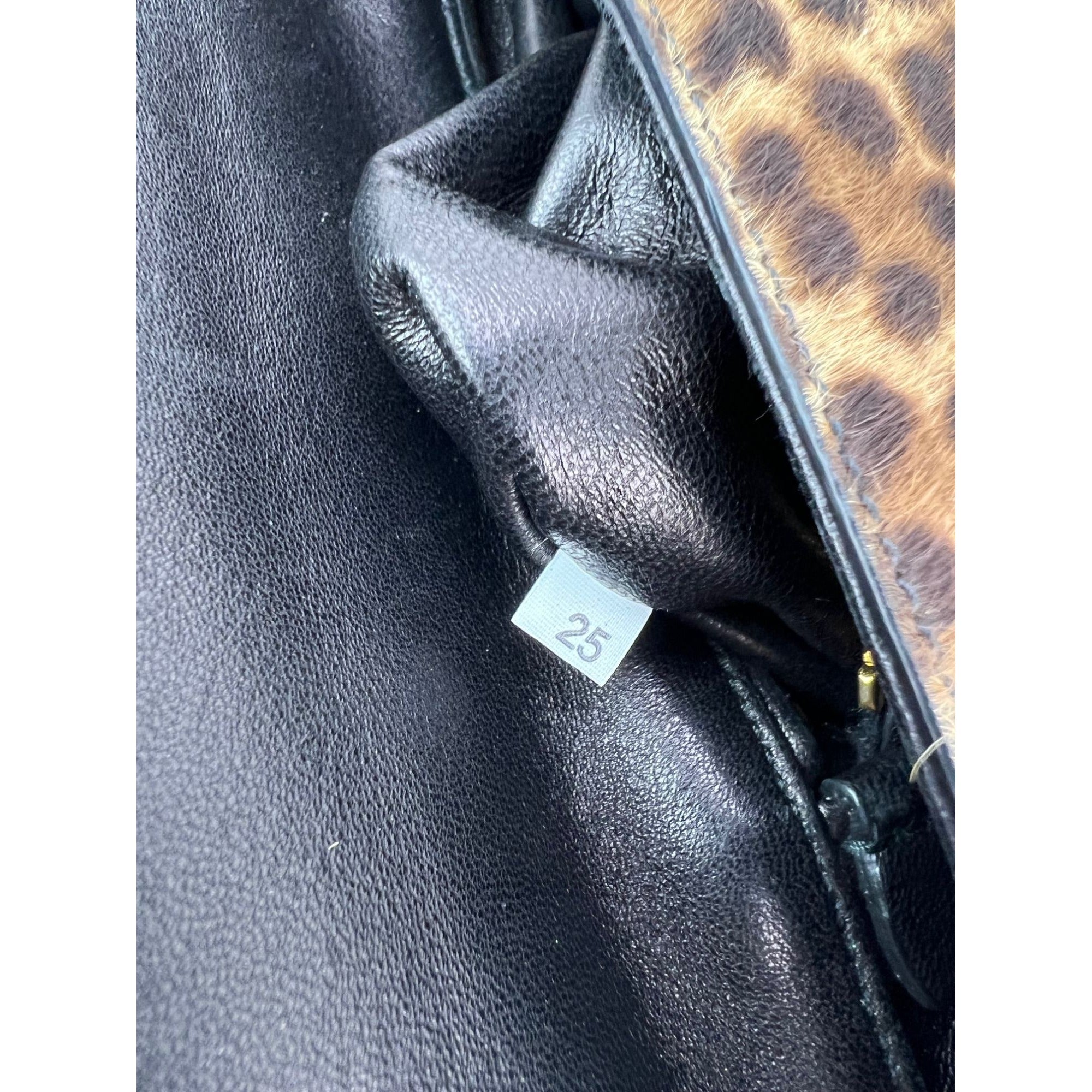Prada Cavallino Leopard calf Hair Shoulder Bag