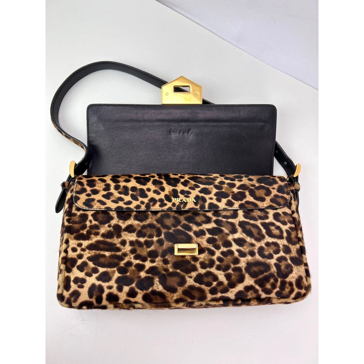 Prada Leopard Print Shoulder Bag