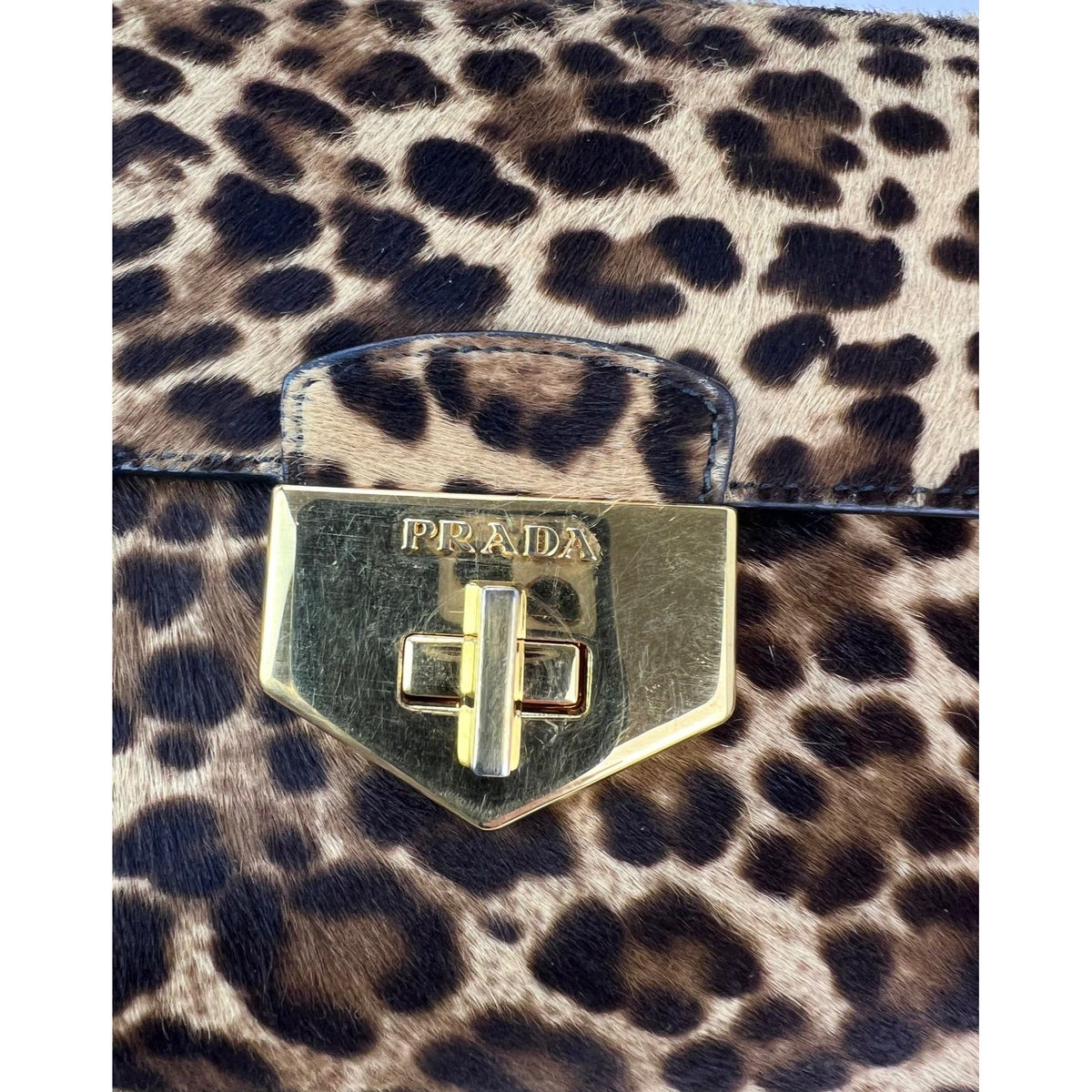 Prada Leopard Print Shoulder Bag