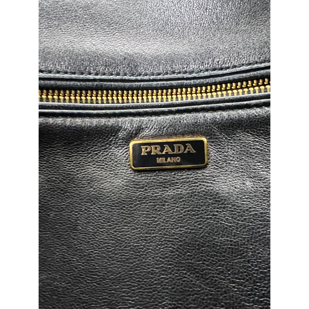Prada Cavallino Leopard calf Hair Shoulder Bag