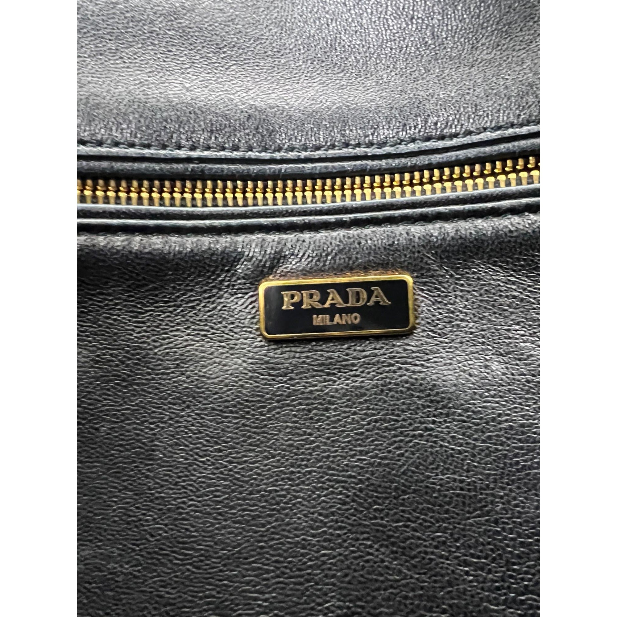 Prada Cavallino Leopard calf Hair Shoulder Bag