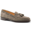 16-583-TPE FRANCO Suede Calfskin Tassel Loafer, Taupe