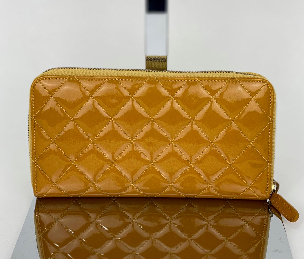 Chanel Yellow Patent Leather Wallet