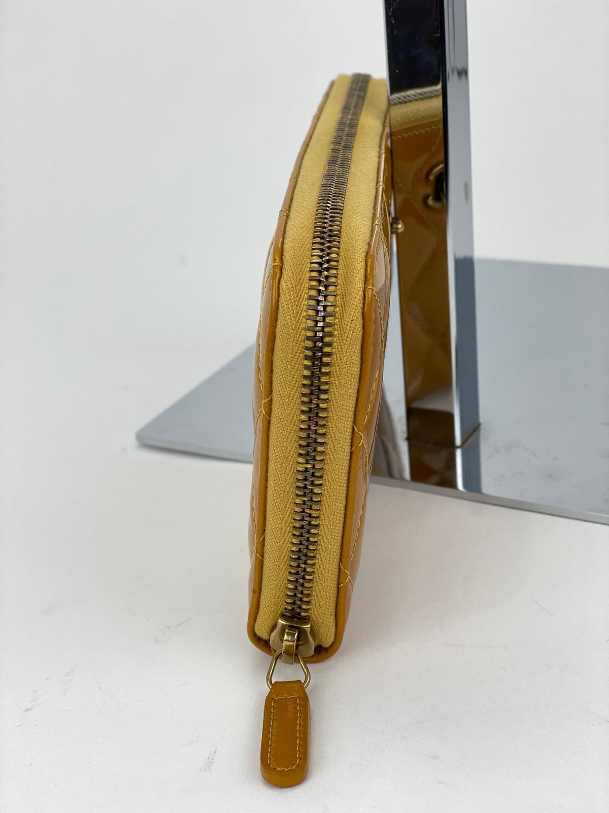 Chanel Yellow Patent Leather Wallet