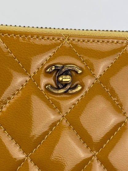 Chanel Yellow Patent Leather Wallet