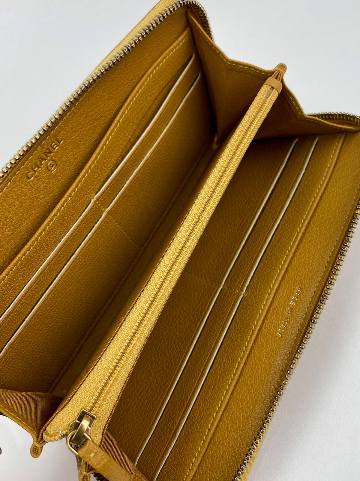 Chanel Yellow Patent Leather Wallet