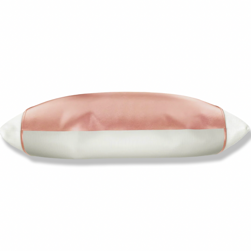 Rose Gold Pink Silk Pillow Sleeve.