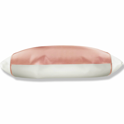 Rose Gold Pink Silk Pillow Sleeve.