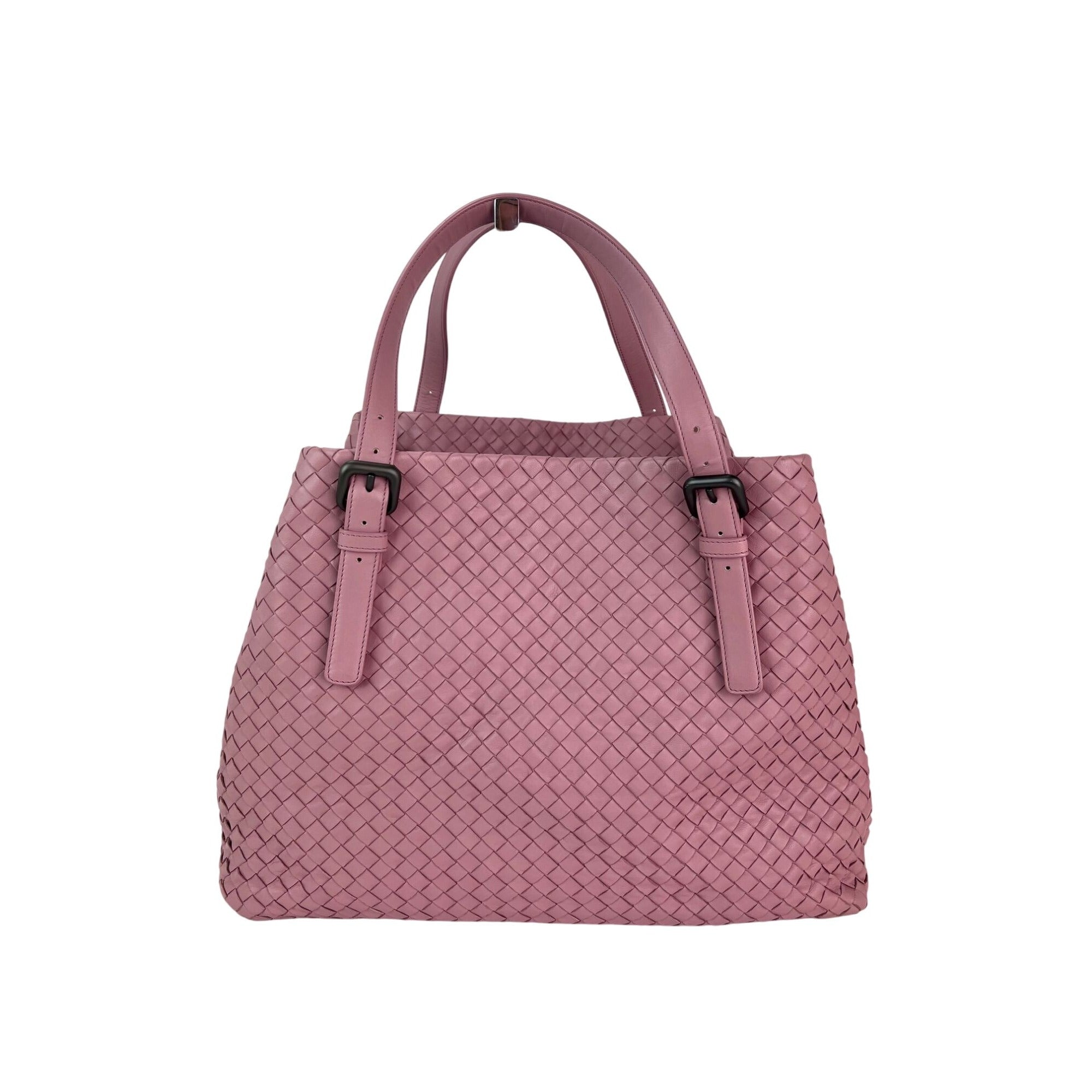 Bottega Venetta Nappa Intrecciato Large Seamless Rose Pink tote Bag