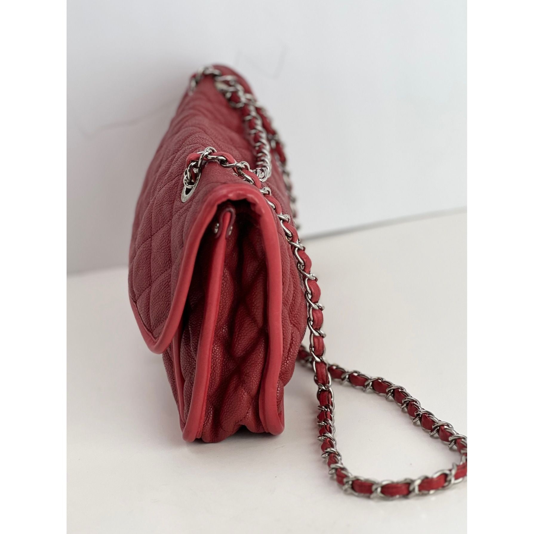 Chanel Caviar Quilted Medium French Riviera Red Flap