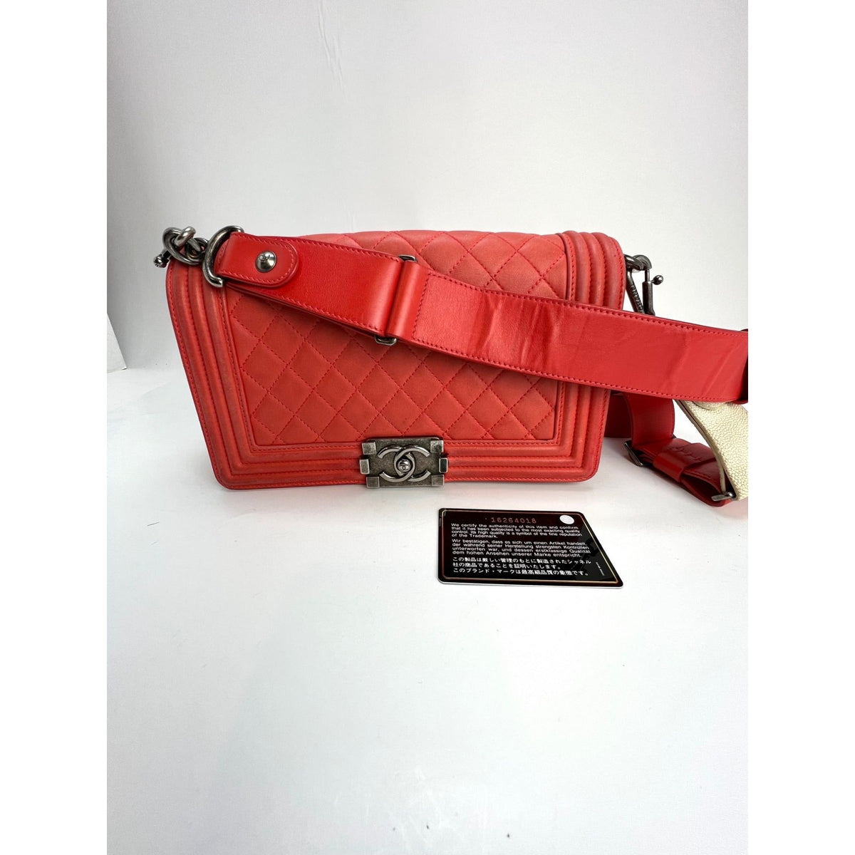 Chanel Red Boy Bag | Medium Quilted Lambskin