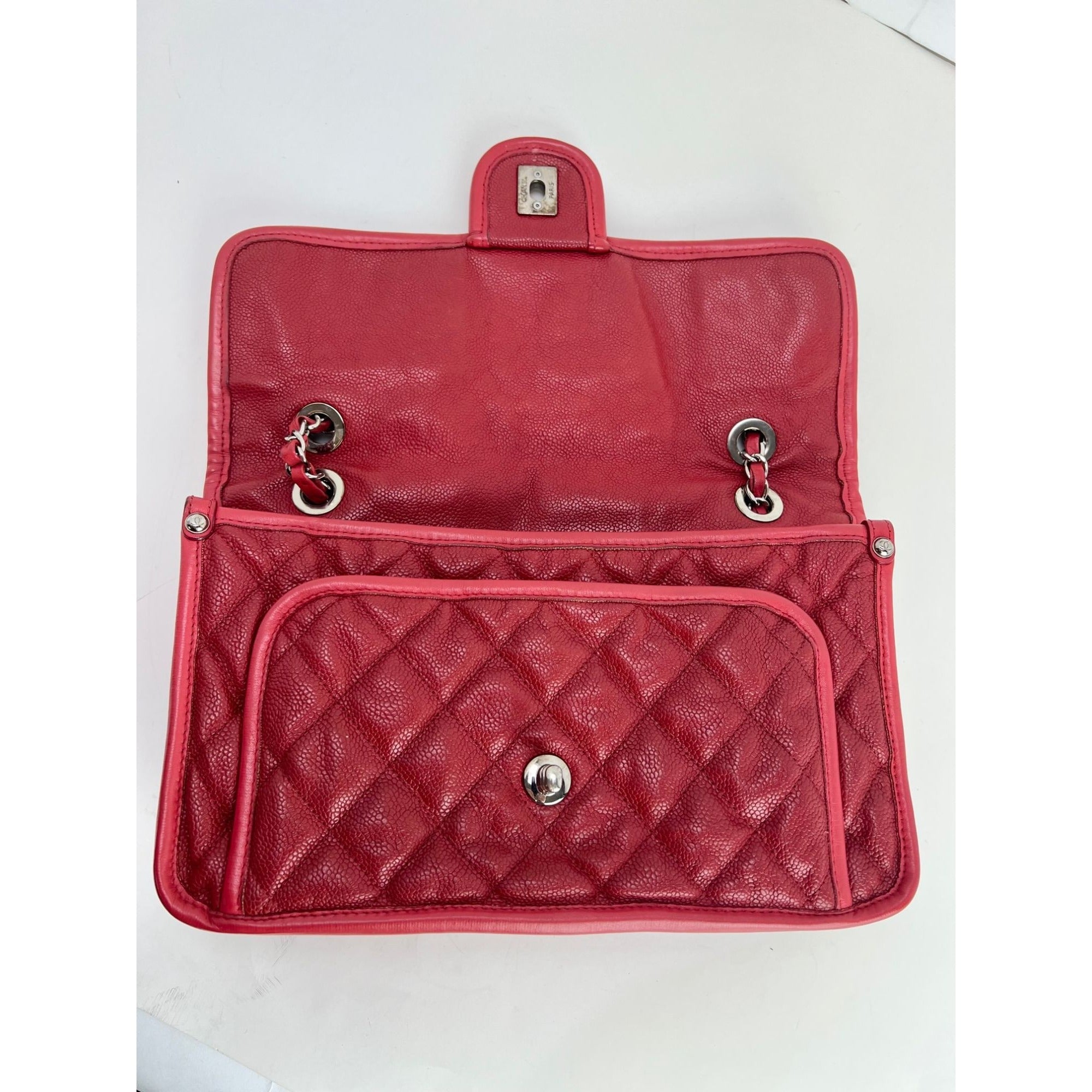 Chanel Caviar Quilted Medium French Riviera Red Flap