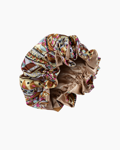 Garden Peach All Satin Bonnet