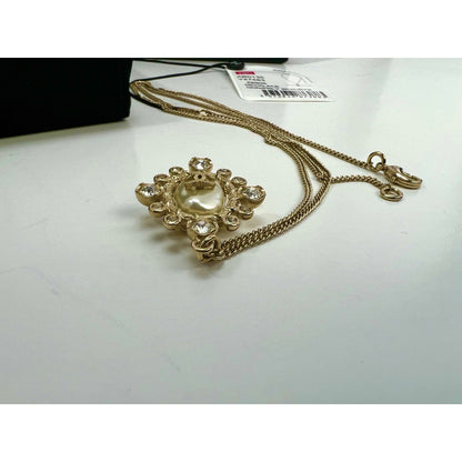 Chanel Crystal CC Necklace | Gold-Tone Jewelry