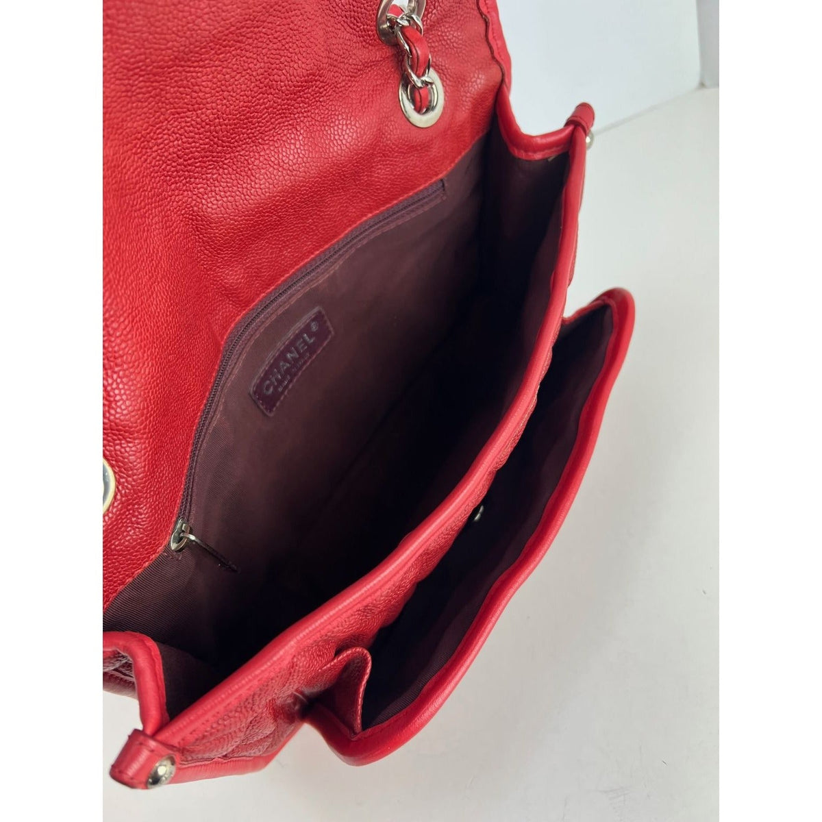 Chanel Red French Riviera Flap Bag | Caviar