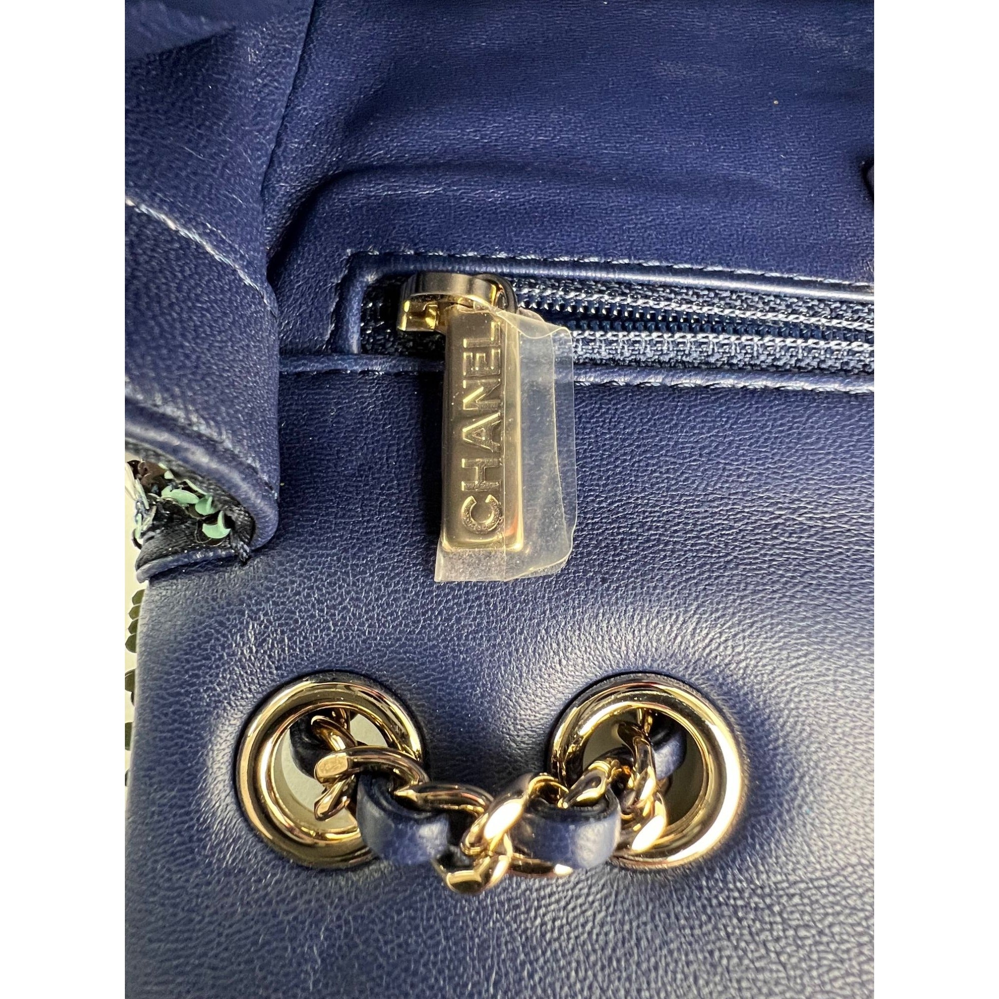 Chanel Shaded Sequins Mini Flap Green, Blue, black Shoulder Bag