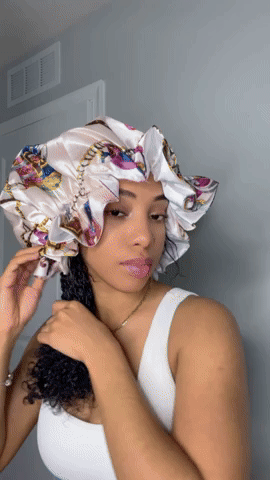 Garden Peach All Satin Bonnet