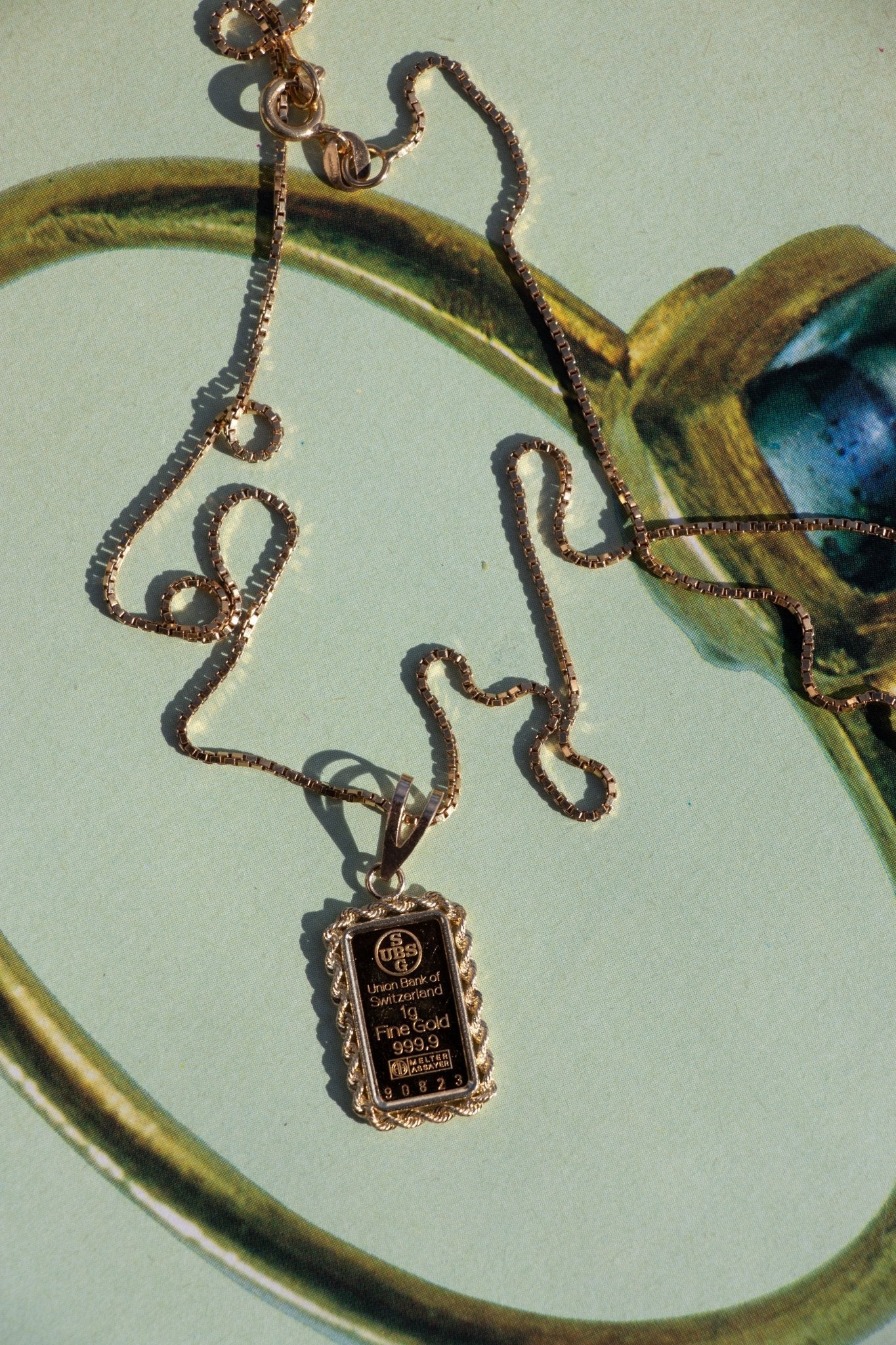Vintage 14k and 24k Ingot Charm