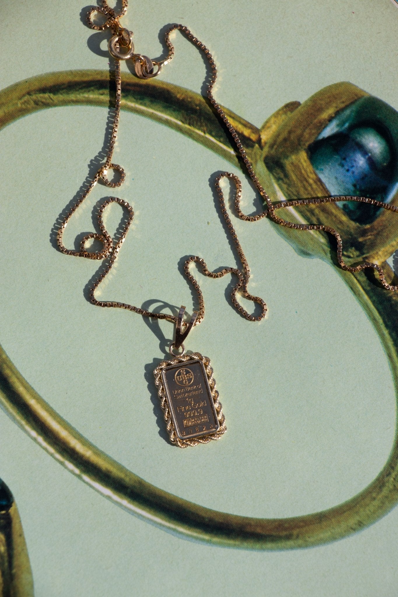 Vintage 14k and 24k Ingot Charm