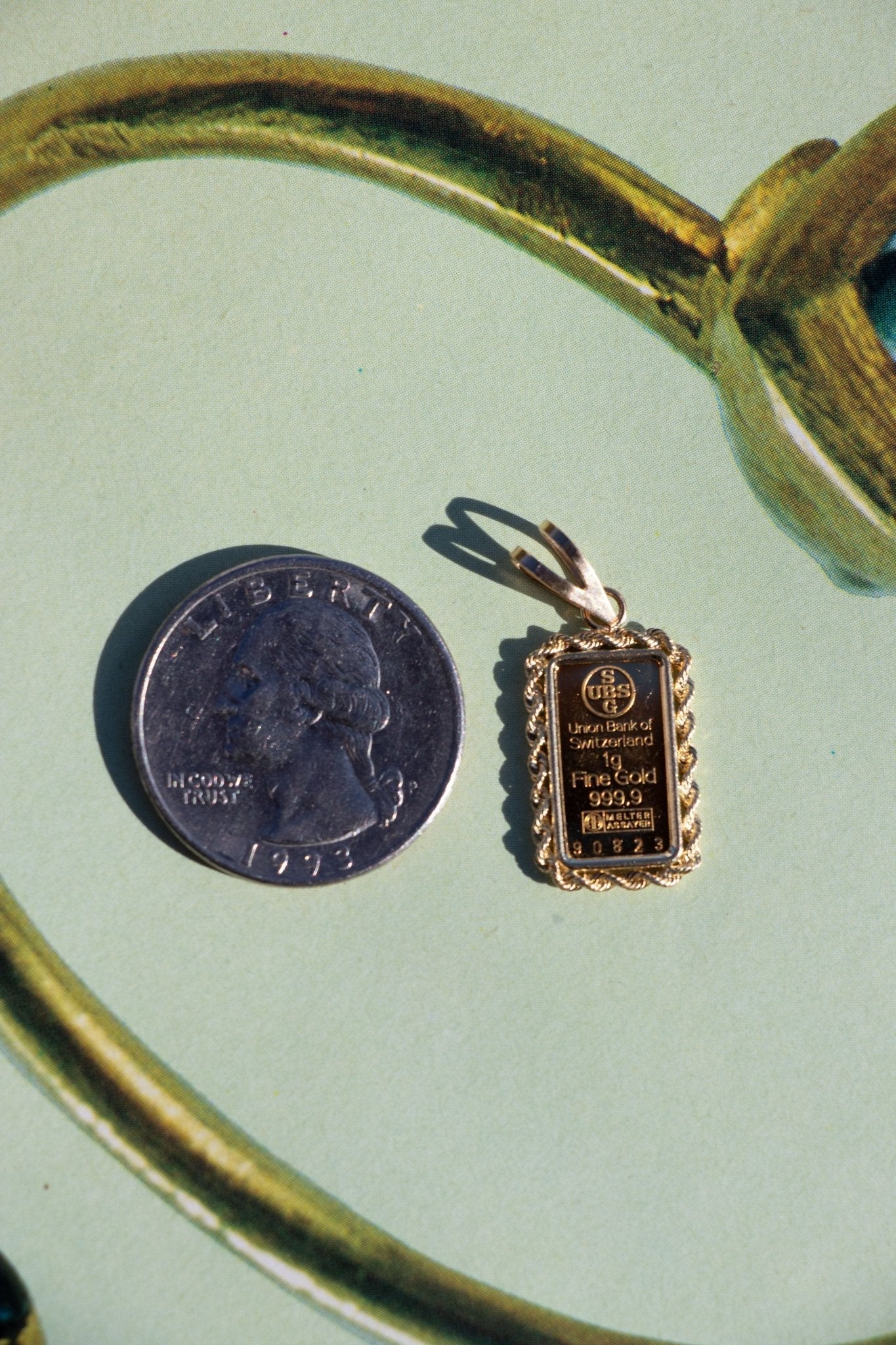 Vintage 14k and 24k Ingot Charm